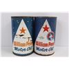 Image 2 : (2) Vintage William Penn One North Star Quart Oil Cans