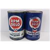 Image 2 : (2) Vintage RPM DELO One Quart Oil Cans