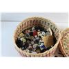 Image 7 : African Pleated Basket and Assorted Buttons