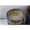 Image 4 : (3) Vintage Bee Hive Golden Corn Syrup Tins - Empty