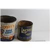 Image 4 : (4) Vintage Tins - Co-Op, Nestle & Argood and Lowney's Hard Candy Bucket
