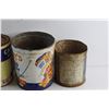 Image 9 : (4) Vintage Tins - Co-Op, Nestle & Argood and Lowney's Hard Candy Bucket