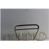 Image 3 : (6) Glasses with Carrying Tray