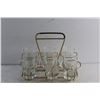 Image 4 : (6) Glasses with Carrying Tray