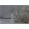 Image 6 : (4) Vinegar Cruets and (2) Small Pressed Glass Bowls