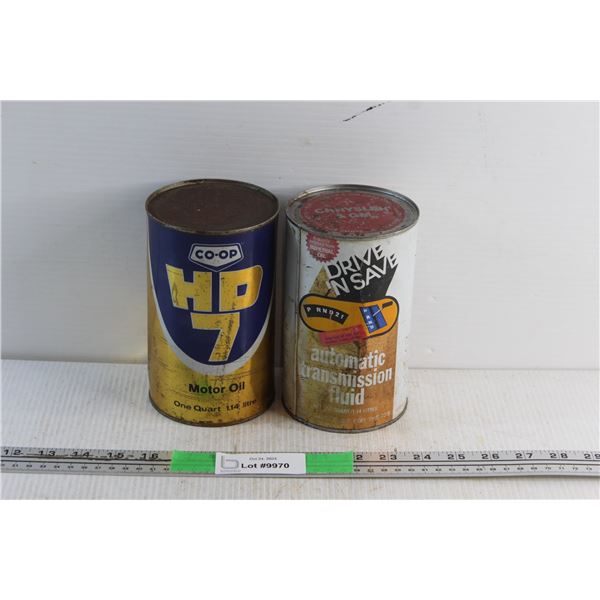 Co-Op HD 7 Motor Oil and Automatic Transmission Fluid Cans - Sealed, Cannot Be Shipped