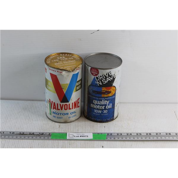 Valvoline Motor Oil and Drive 'N Save Quality Motor Oil 10W30 Cans - Sealed, Cannot Be Shipped