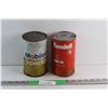 Image 1 : Mobile Special & Kendall Dual Action 10W30 Motor Oil Tins