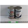 Image 1 : Pacific 66 & Havoline Motor Oil Cans - Sealed, Cannot Be Shipped