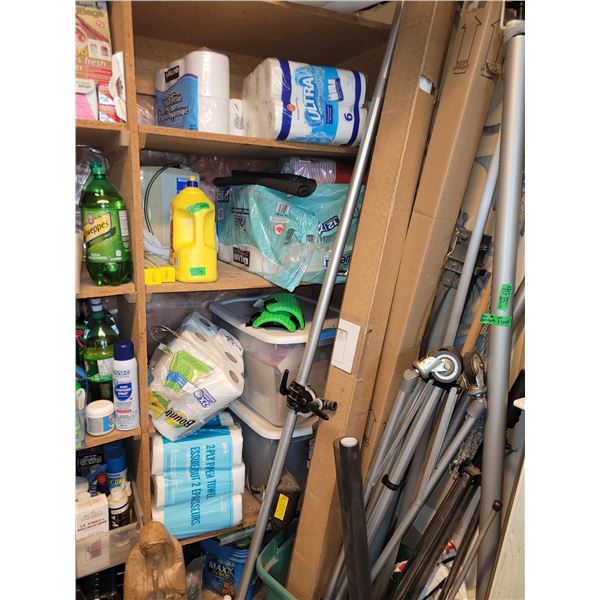 Contents of Wooden Shelves in Photos - Paper Goods
