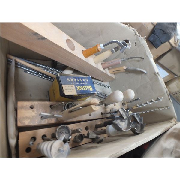 Box of Assorted Chisels & Bits