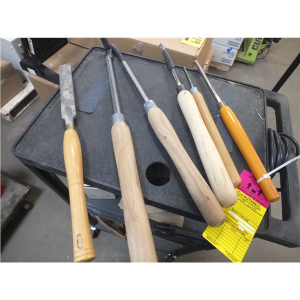 6 Large Wood Lathe Chisels