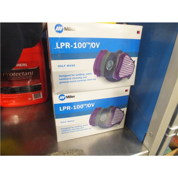 6 Miller LPR -100 Half Masks w/ Filters