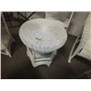 Image 1 : 2 White Wicker End Tables