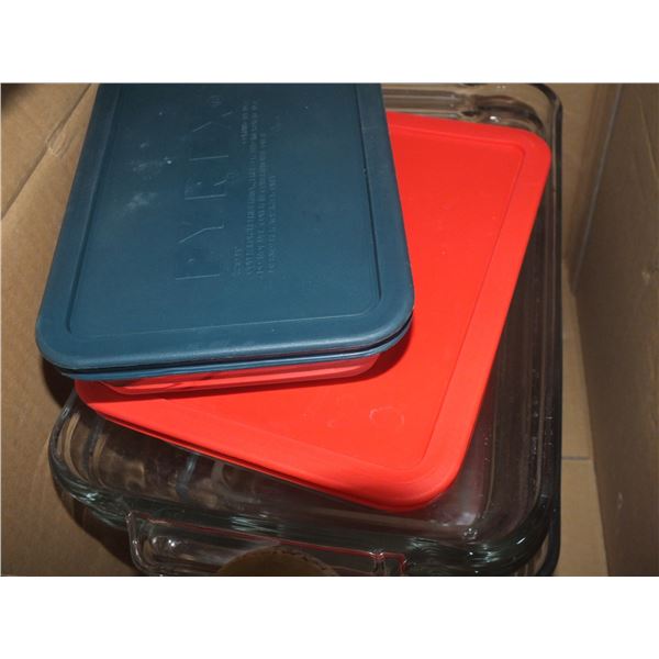 Box Of Glass Cake Pans