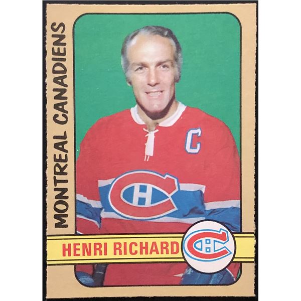 1972-73 O-PEE-CHEE HENRI RICHARD (HOF)