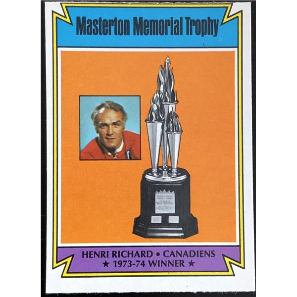 1974-75 O-PEE-CHEE HENRI RICHARD (HOF)