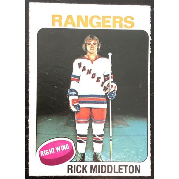1975-76 O-PEE-CHEE RICK MIDDLETON (HOF) ROOKIE CARD