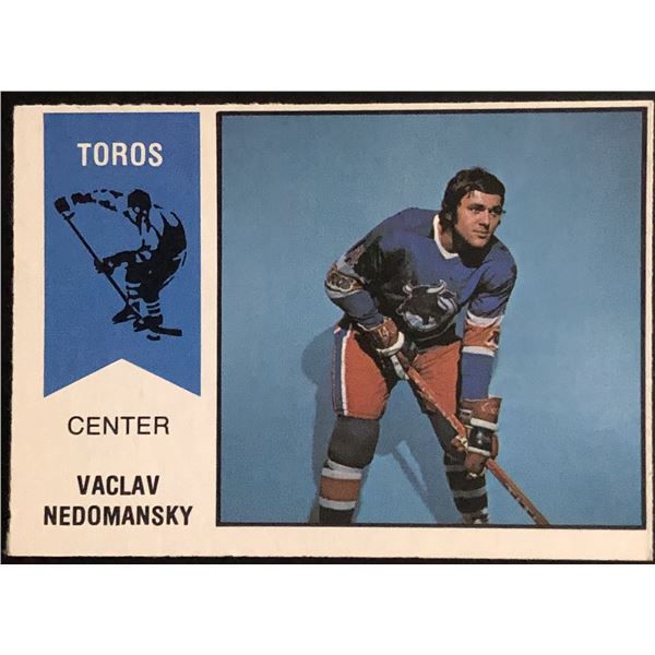 1974-75 O-PEE-CHEE WHA VACLAV NEDOMANSKY (HOF) ROOKIE CARD