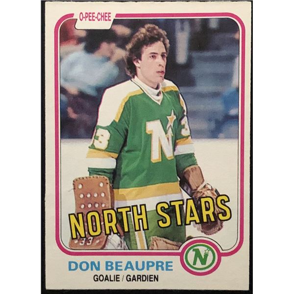 1981-82 O-PEE-CHEE DON BEAUPRE ROOKIE CARD