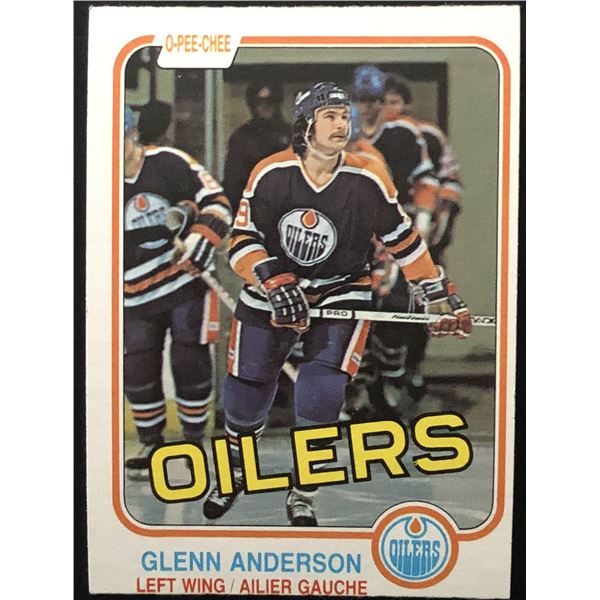 1981-82 O-PEE-CHEE GLENN ANDERSON ROOKIE CARD