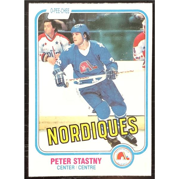 1981-82 O-PEE-CHEE PETER STASTNY (HOF) ROOKIE CARD
