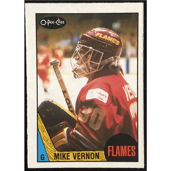 1987-88 O-PEE-CHEE MIKE VERNON (HOF) ROOKIE CARD
