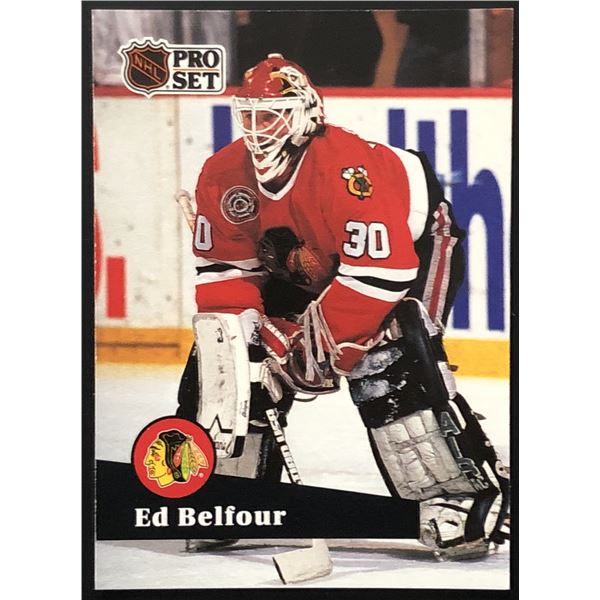 1991-92 PRO SET EDDIE BELFOUR (HOF) ROOKIE CARD