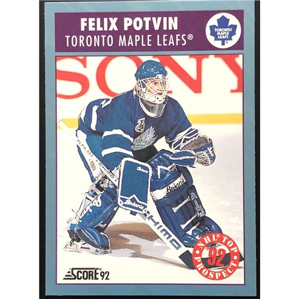 1992 SCORE FELIX POTVIN ROOKIE CARD