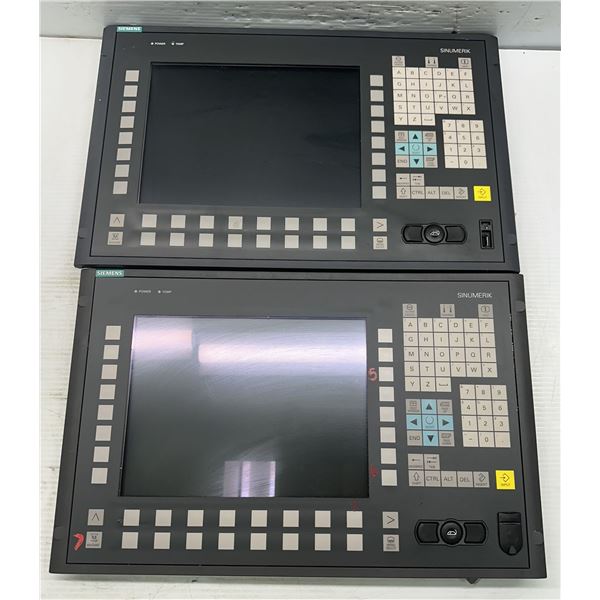(2) Siemens #6FC5203-0AF02-0AA1 & #6FC5203-0AF02-0AA0 Sinumerik Operator Panelfront