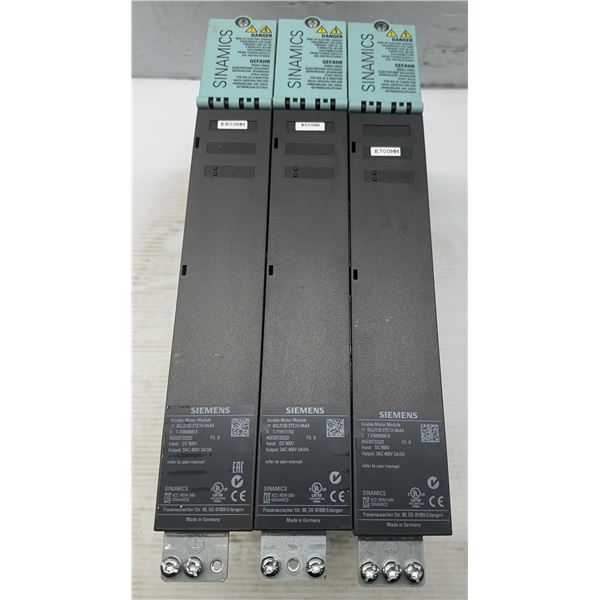 (3) Siemens #6SL3120-2TE13-0AA4 Double Motor Module