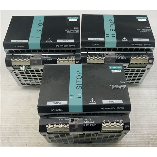 (3) Siemens #6EP1436-3BA00 Power Supplies