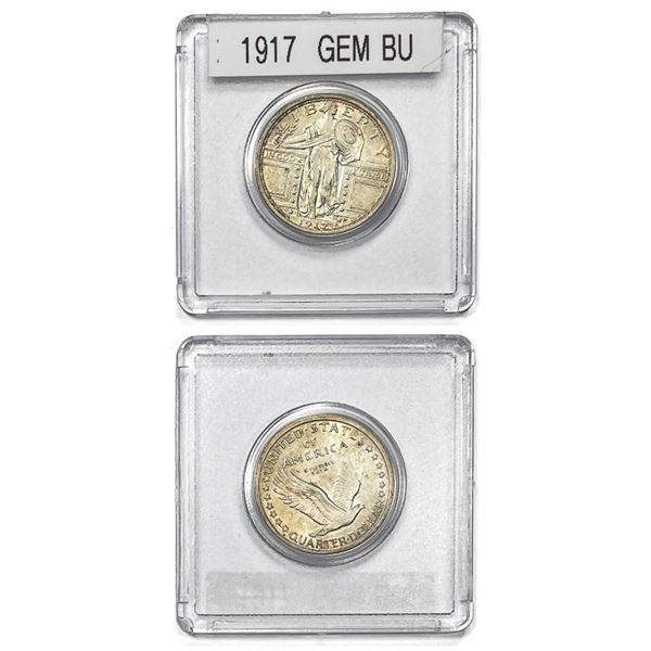 1917 Walking Half Dollar GEM BU