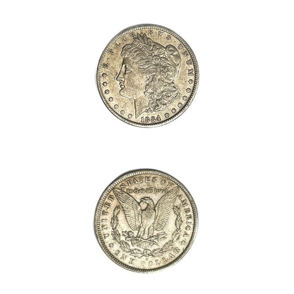 1884-O Morgan SIlver Dollar NEARLY UNCIRCULATED