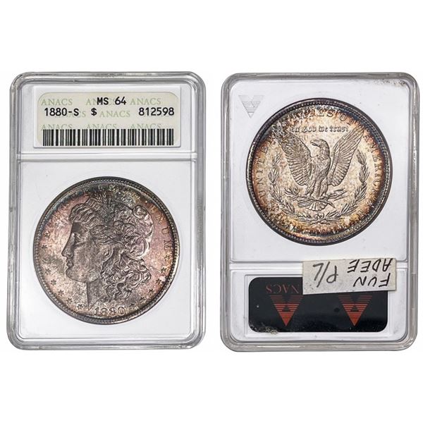 1880-S Morgan Silver Dollar ANACS - MS64