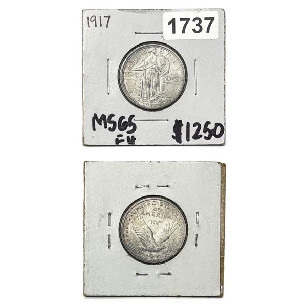 1917 Standing Liberty Quarter SUPERB GEM BU