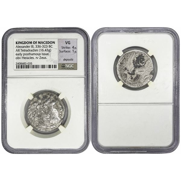 Kingdom Of Macedon Early Posthumous issue NGC - VG