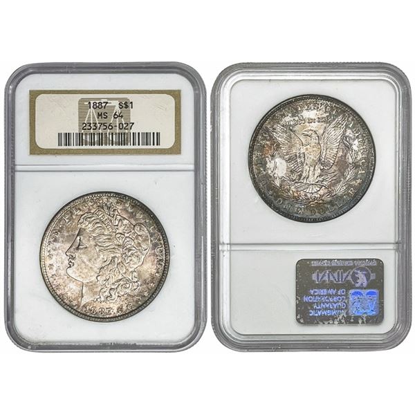 1887 Morgan Silver Dollar NGC - MS64