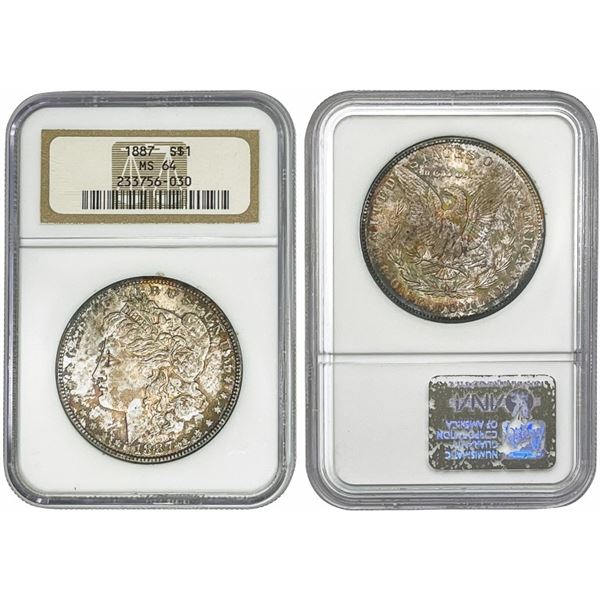 1887 Morgan Silver Dollar NGC - MS64
