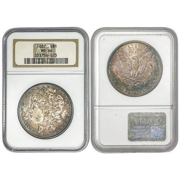1887 Morgan Silver Dollar NGC - MS64