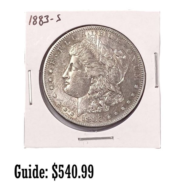 1883-S Morgan Silver Dollar ABOUT UNCIRCULATED
