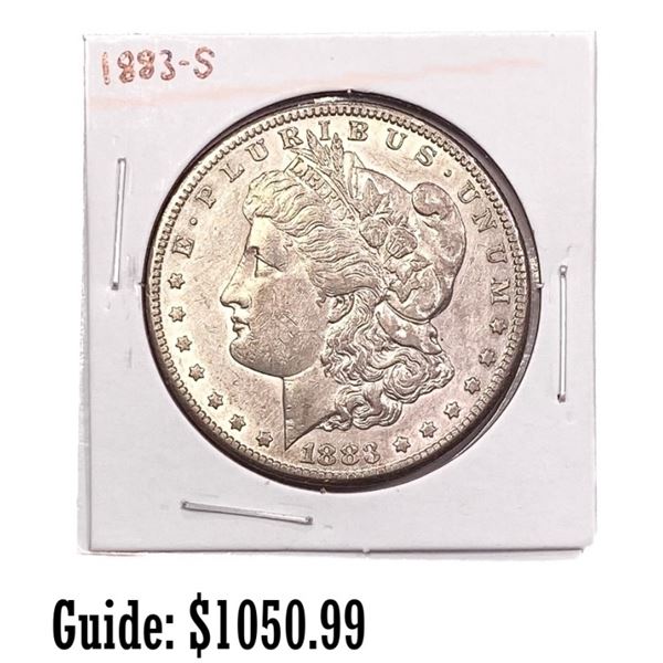 1883-S Morgan Silver Dollar ABOUT UNCIRCULATED
