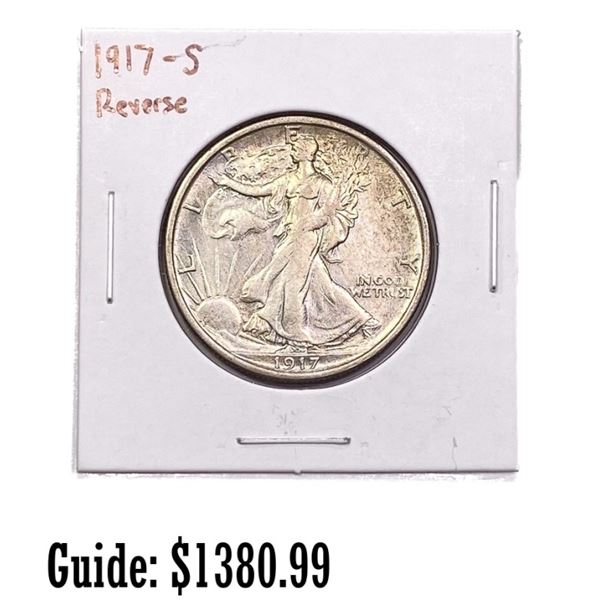 1917-S Reverse Walking Liberty Silver Half Dollar
