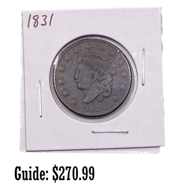 1831 Classic Head Large Cent FINE GRADE