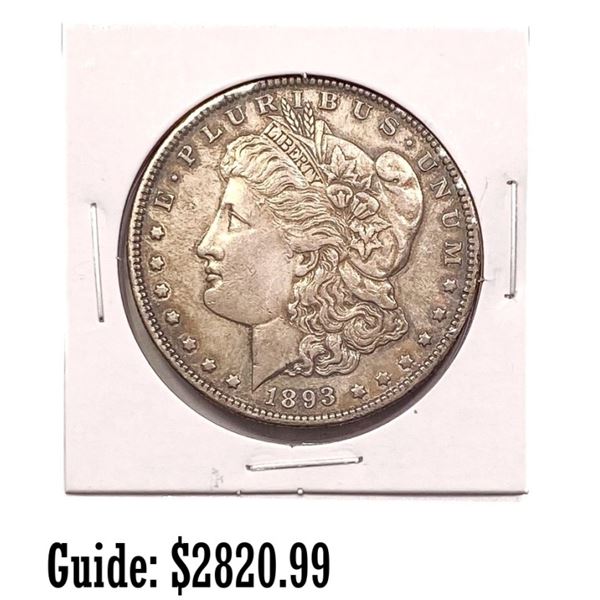1893 Morgan Silver dollar XF