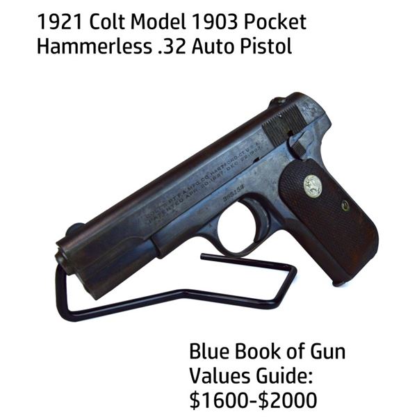 1921 Colt Model 1903 Pocket Hammerless .32 Auto