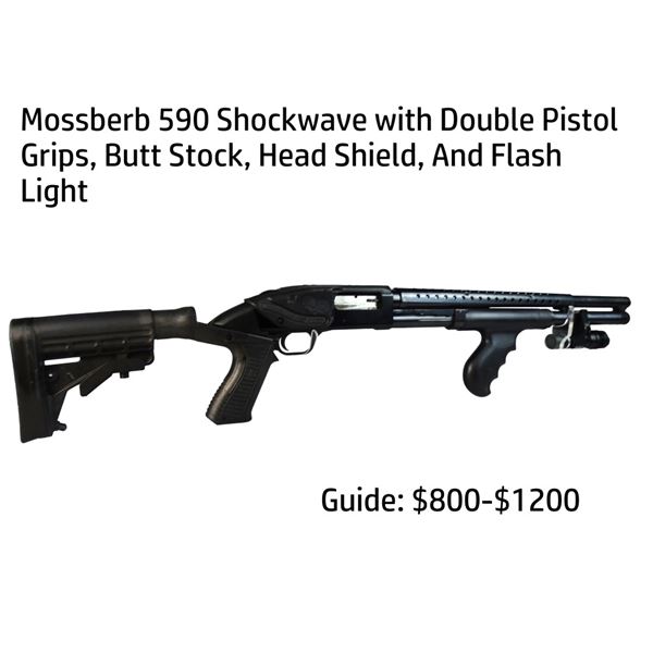 Mossberg 590 Shockwave W Pistol Grips & Heat Shied
