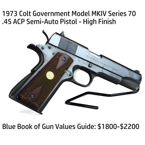 1873 Colt Governmnet Model MKIV Series 70 .45 ACP