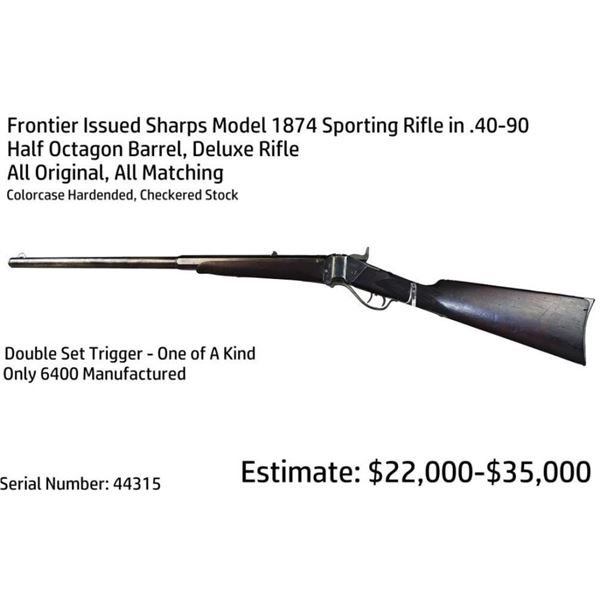 Frontier Issued Sharps Model 1874 DLX .40-90 RARE