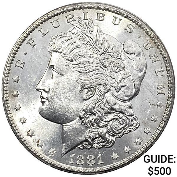 1881-S Morgan Silver Dollar GEM BU